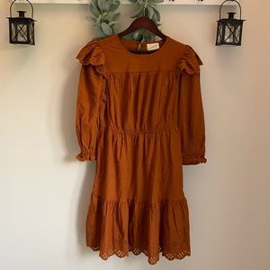 Brown long sleeve dress